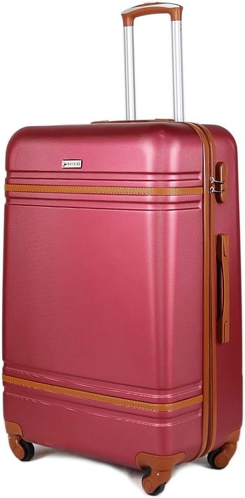 Luggage District Lines ABS Luggage Trolley Set 4 Piece, Red