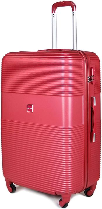 Luggage District Safari ABS Luggage Trolley Set 4 Piece, Red