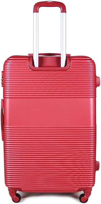 Luggage District Safari ABS Luggage Trolley Set 4 Piece, Red