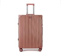 Luggage District Aluminum Frame Ultra-Light Carry-on Small Bag 20inch, Rose Gold