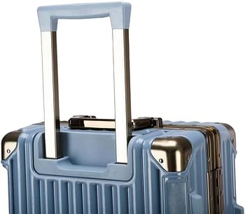 Luggage District Aluminum Frame Premium Medium Checked-in Bag 24inch, Silver