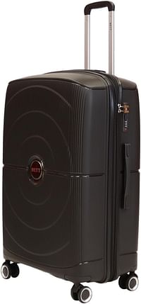 Luggage District Bett 1-Piece Small Size 20-inch PP Hardside Expandable Suitcase, Black