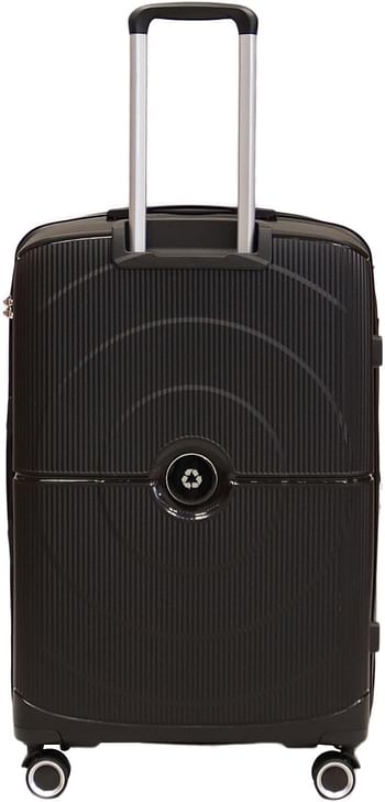 Luggage District Bett 1-Piece Small Size 20-inch PP Hardside Expandable Suitcase, Black