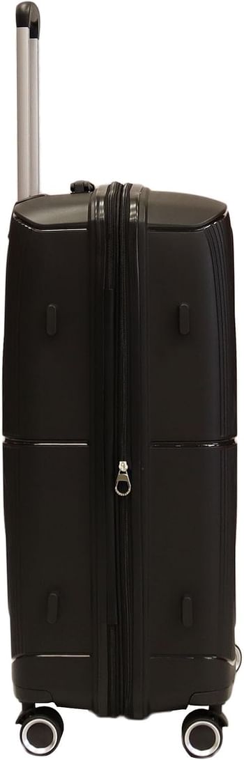 Luggage District Bett 1-Piece Small Size 20-inch PP Hardside Expandable Suitcase, Black