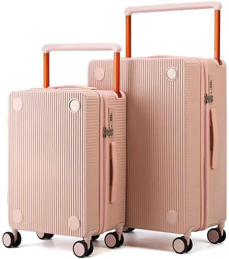 Luggage District Skybird 2-Piece Luggage Set with Wide Modern Handle, Pink