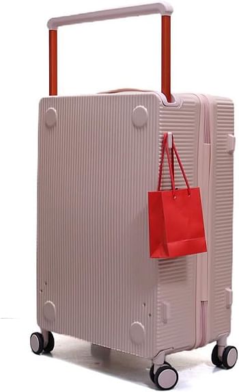 Luggage District Skybird 2-Piece Luggage Set with Wide Modern Handle, Pink