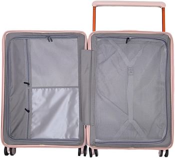 Luggage District Skybird 2-Piece Luggage Set with Wide Modern Handle, Pink