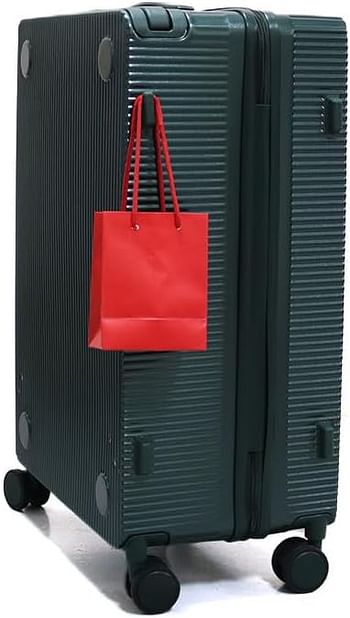 Luggage District Skybird Carry-on Small Size 20-inch Luggage with Wide Modern Handle, Dark Green