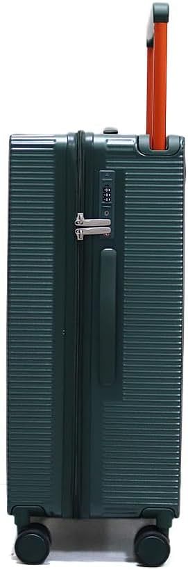 Luggage District Skybird Carry-on Small Size 20-inch Luggage with Wide Modern Handle, Dark Green