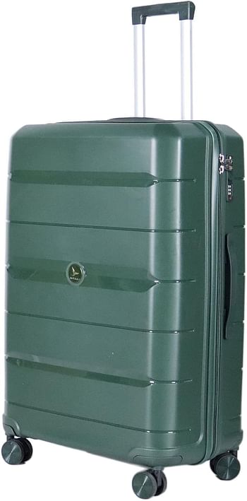 Luggage District PP Luggage Trolley Set 4 Pieces, Dark Green