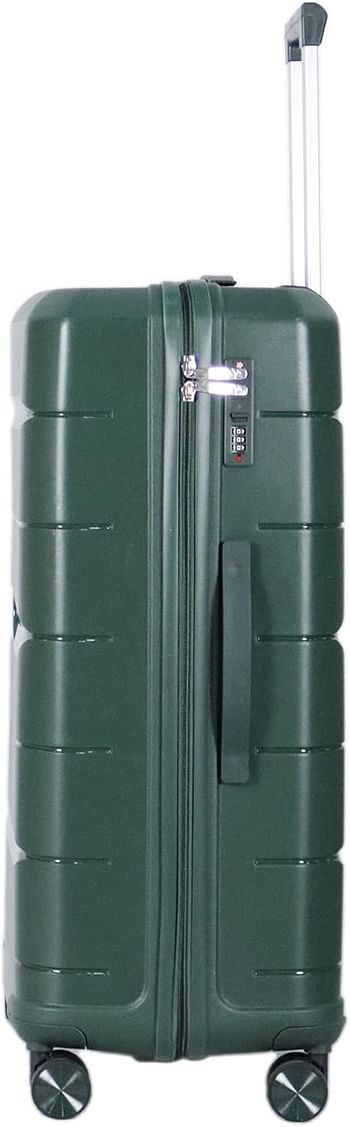 Luggage District PP Luggage Trolley Set 4 Pieces, Dark Green