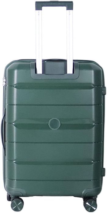 Luggage District PP Luggage Trolley Set 4 Pieces, Dark Green