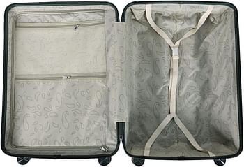 Luggage District PP Luggage Trolley Set 4 Pieces, Dark Green