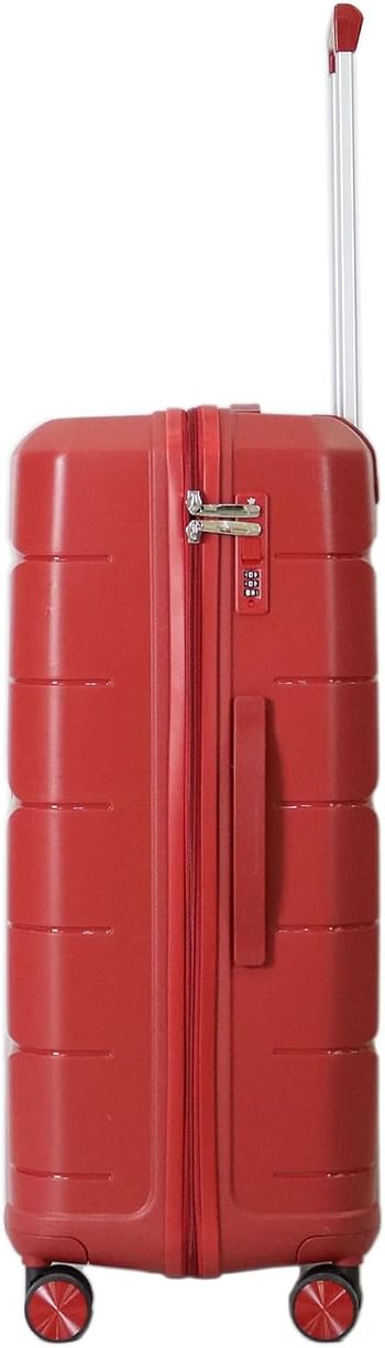 Luggage District PP Luggage Trolley Checked-in Medium Bag Size 24inch, Red