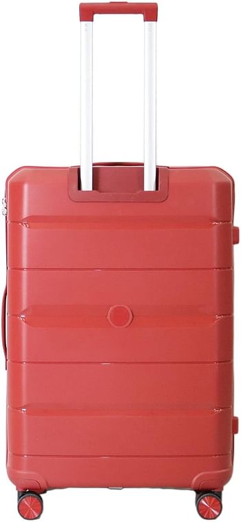 Luggage District PP Luggage Trolley Checked-in Medium Bag Size 24inch, Red