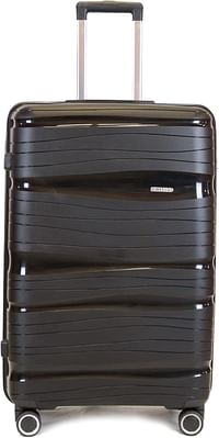 Luggage District Solid PP Luggage Trolley Bag Carry-on Size 20 Inch, Black