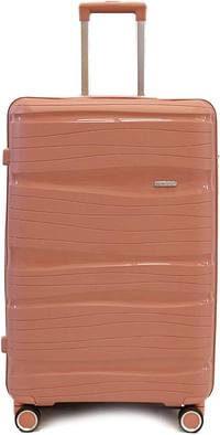 Luggage District Solid PP Luggage Trolley Bag Carry-on Size 20 Inch, Rose Gold