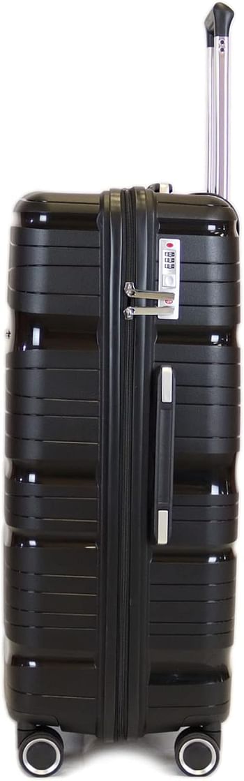 Luggage District Solid PP Luggage Trolley Bag Checked-in Size 24 Inch, Silver