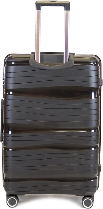 Luggage District Solid PP Luggage Trolley Bag Checked-in Size 24 Inch, Silver