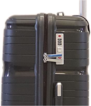 Luggage District Solid PP Luggage Trolley Bag Checked-in Size 24 Inch, Silver