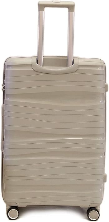 Luggage District Solid PP Luggage Trolley Bag Checked-in Size 24 Inch, Silver