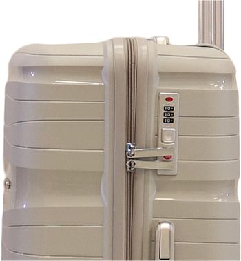 Luggage District Solid PP Luggage Trolley Bag Checked-in Size 24 Inch, Silver