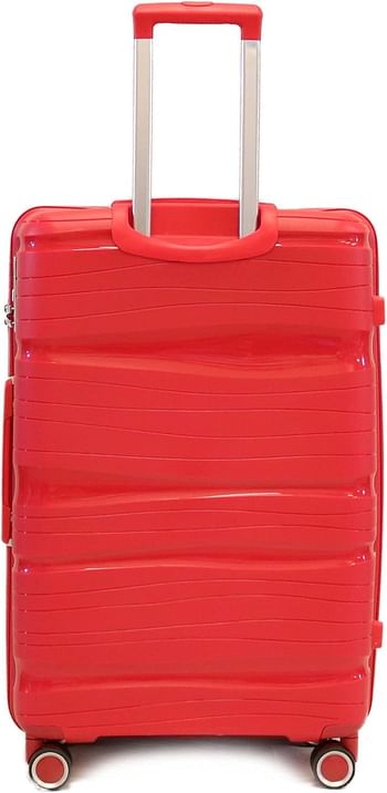 Luggage District Solid PP Luggage Trolley Bag Checked-in Size 28 Inch, Red