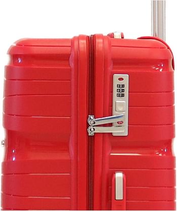 Luggage District Solid PP Luggage Trolley Bag Checked-in Size 28 Inch, Red