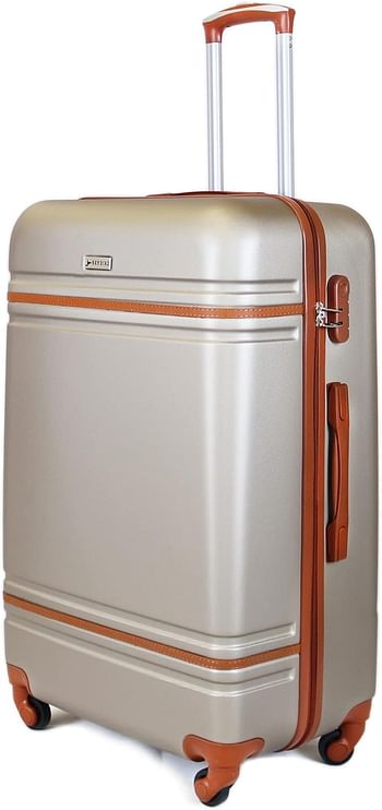 Luggage District Lines ABS Luggage Trolley Set 4 Piece, Silver