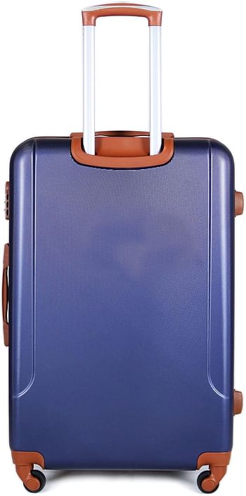 Luggage District Lines ABS Luggage Trolley Bag 1 Piece Small Size 20" inch, Dark Blue