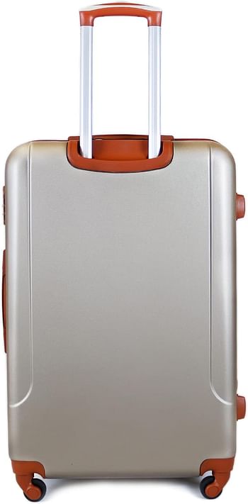 Luggage District Lines ABS Luggage Trolley Bag 1 Piece Medium Size 24" inch, Silver