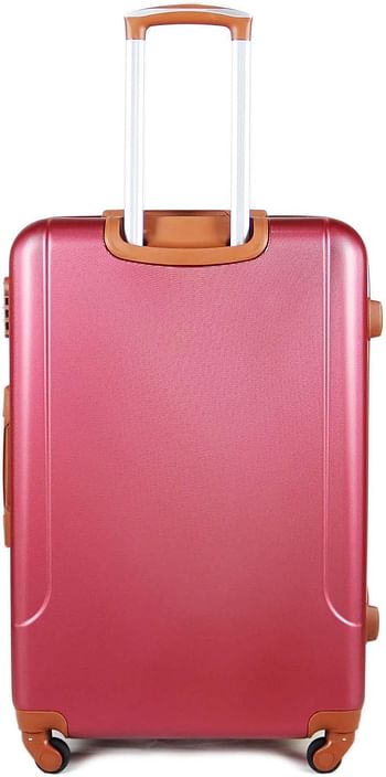 Luggage District Lines ABS Luggage Trolley Bag 1 Piece Big Size 28" inch, Red