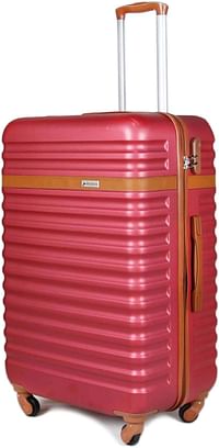 Luggage District Classic ABS Luggage Trolley Bag 1 Piece Small Size 20" inch, Red