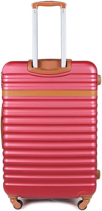 Luggage District Classic ABS Luggage Trolley Bag 1 Piece Small Size 20" inch, Rose Gold