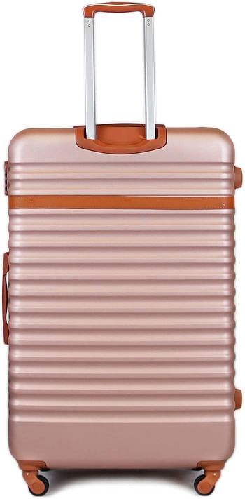 Luggage District Classic ABS Luggage Trolley Bag 1 Piece Small Size 20" inch, Rose Gold