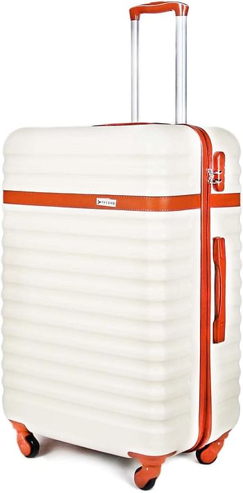 Luggage District Classic ABS Luggage Trolley Bag 1 Piece Big Size 28" inch, Red