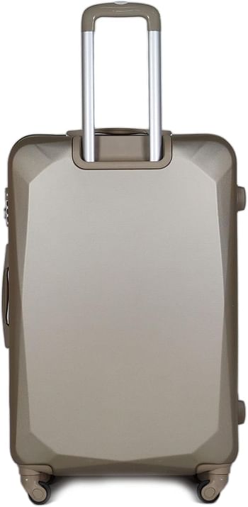 Luggage District Flat ABS Luggage Trolley Bag 1 Piece Small Size 20" inch, Silver