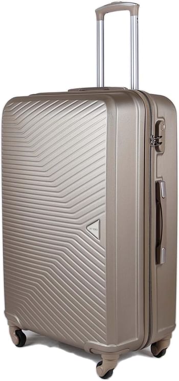 Luggage District Elegant ABS Luggage Trolley Bag 1 Piece Small Size 20" inch, Silver