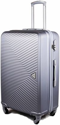 Luggage District Elegant ABS Luggage Trolley Bag 1 Piece Medium Size 24" inch, Silver