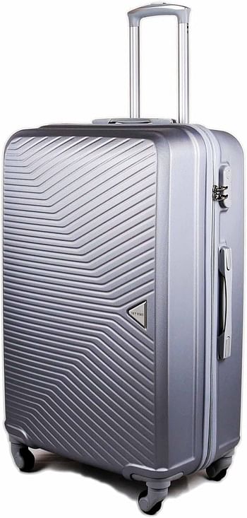 Luggage District Elegant ABS Luggage Trolley Bag 1 Piece Small Size 20" inch, Silver