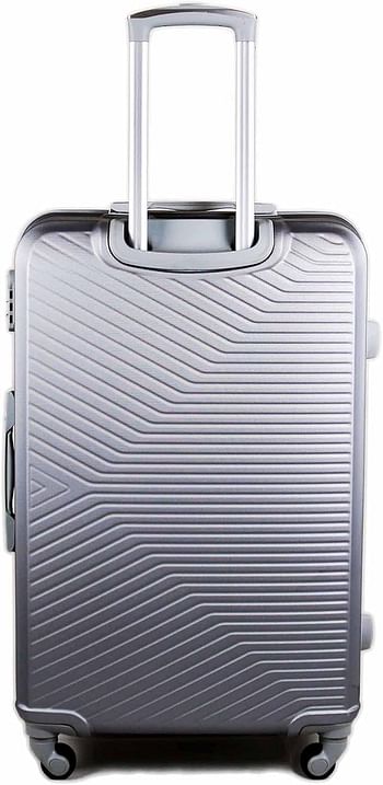 Luggage District Elegant ABS Luggage Trolley Bag 1 Piece Medium Size 24" inch, Navy Blue