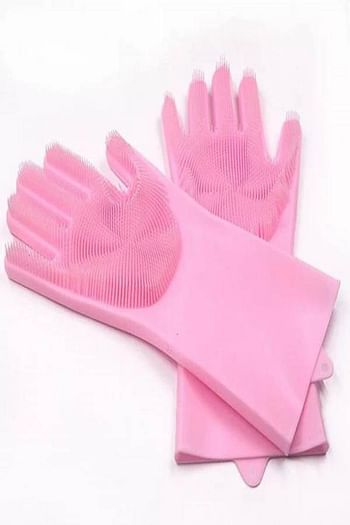 Wingenes 2-Piece Silicone Gloves Set Pink