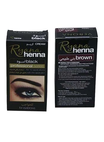 Ryana Professional Henna Cream For Eyebrows Brown 30ml