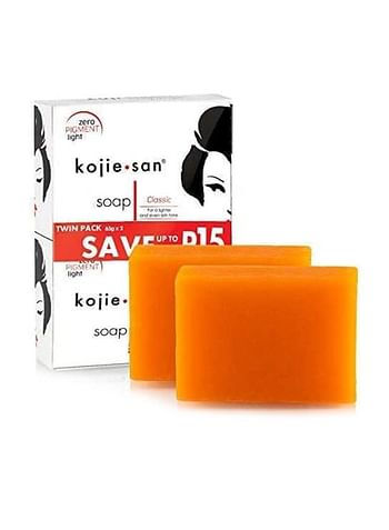 kojie.san 2-Piece Skin Lightening Kojic Acid Soap Set 2 x 65grams