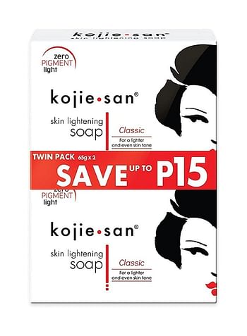 kojie.san 2-Piece Skin Lightening Kojic Acid Soap Set 2 x 65grams