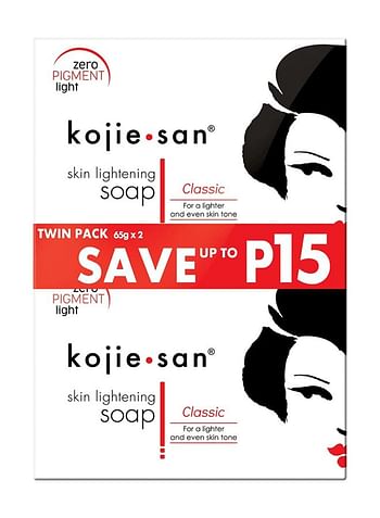 kojie.san 2-Piece Skin Lightening Kojic Acid Soap Set 2 x 65grams