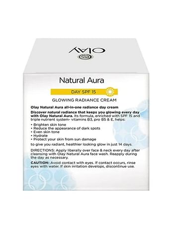 Olay Natural Aura Glowing Radiance Day Cream, SPF 15 50grams