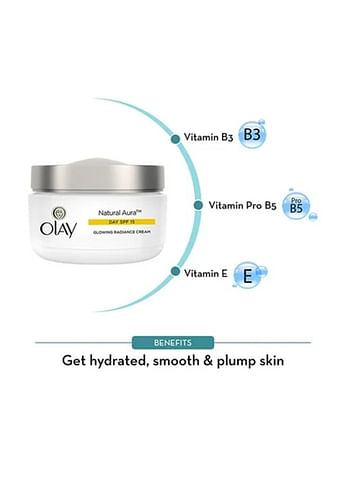 Olay Natural Aura Glowing Radiance Day Cream, SPF 15 50grams