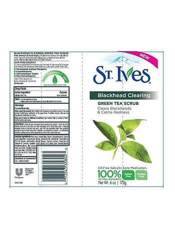 ST. Ives Green Tea Blackhead Clearing Scrub White 170grams