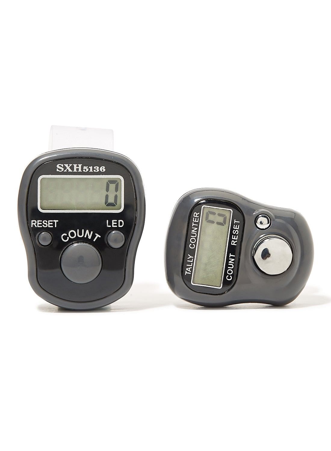 Rosh 2-Piece Digital Electronic Finger Wearable Tally Counter Grey